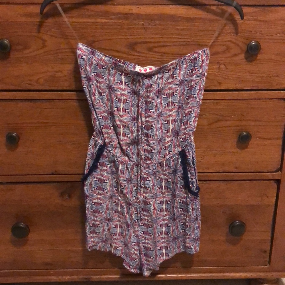 Strapless Multicolor Romper